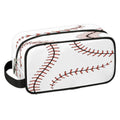 LLCXCSI Boys Travel Toiletry Bag, Kids Waterproof Hanging Dopp Kit, White Baseball Wash Bag with Large Capacity for Travel, Sports, Shower