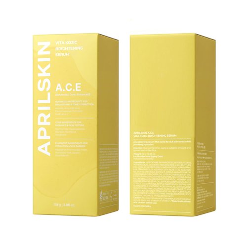 APRILSKIN A.C.E Serum｜Vita Kojic Serum for Brightening & Glow｜3-Second Brightening｜Kojic Acid & Vitamin C for Uneven Skin Tone｜Korean Skin Care｜3.88 oz.