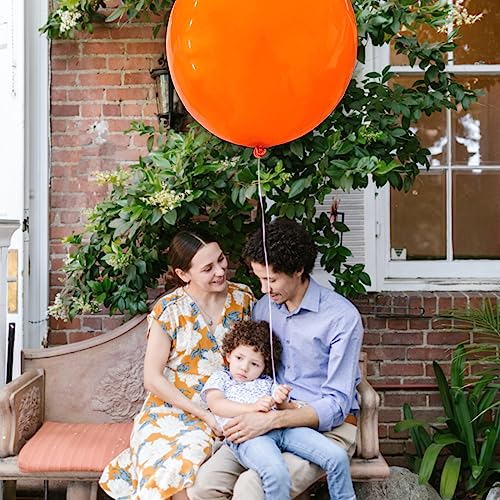 Orange Jumbo Latex Balloons - 36 Inch Big Party Decorations, 9 Pack - Variation: Orange