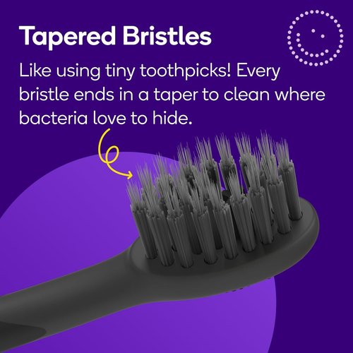 BURST Genuine Replacement Heads for Original Sonic Electric Toothbrush (Black/3 Pack) | Ultra Soft Bristles for a Deep Clean | Stain & Plaque Removal