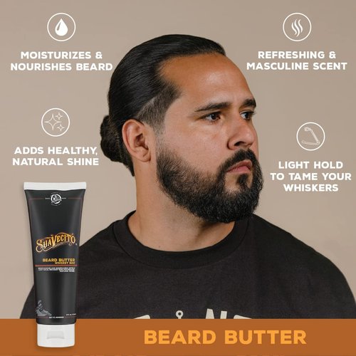 Beard Butter - Whiskey Bar by Suavecito for Men - 4 oz Cream