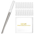 COSYLIFE Dermaplaning Tool for Face, 20 Blade Refills, Dermaplane Razor for Face, Hair Remover Blade for Eyebrows and Peach Fuzz, Facial Shaver for Women That Helps Exfoliate and Smooth The Skin