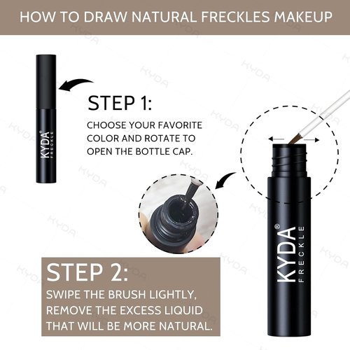 KYDA Liquid Freckle Makeup Pen - Water Resistant & Buildable Faux Freckles | 2PCS for All Skin Tones