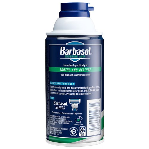 Barbasol Soothing Aloe Thick & Rich Shaving Cream 10 Oz (Pack of 12)
