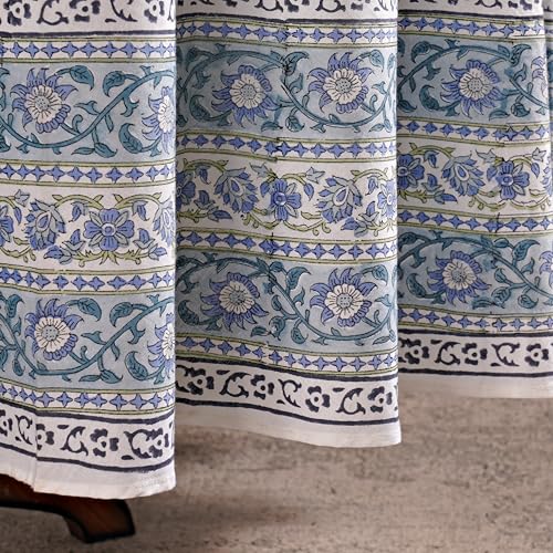 Round Cotton Tablecloth 90 Inch - Green - Perfect for Weddings & Events - Ridhi