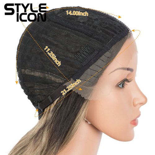 Style Icon 32” Long Wavy Wig Middle Part Synthetic Wigs Lace Front High Temperature Fiber Heat Resistant Wig (32 Inches, TAT4/12/APRIC)