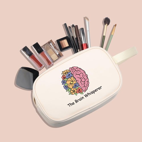 G2TUP Neuroscience Gift The Brain Whisperer Makeup Bag Neuroscience Cosmetic Bag Neuroscientist Science Gift Neurology Nurse Zipper Travel Pouch (The Brain Whisperer TM)