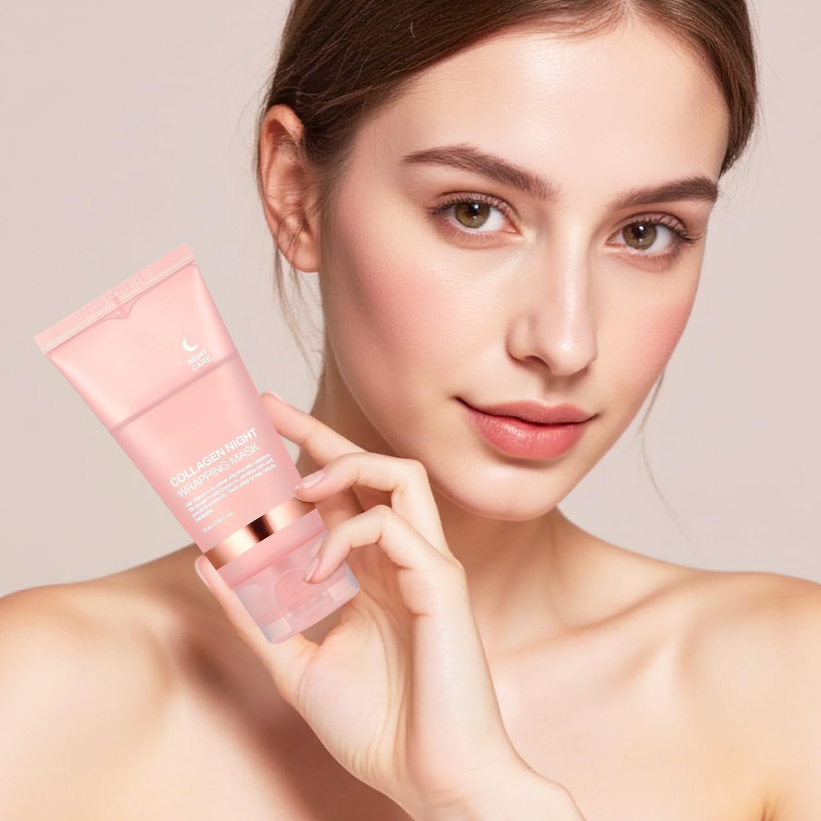 YOTOCK Collagen Night Wrapping Peel Off Mask with Brush, Overnight Mask Hydrates and Skin Elasticity, Reduces Sagging and Wrinkles, Hydrating Face Mask is the Ideal Gifts for Women and Teen Girls!