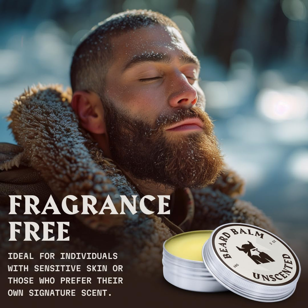 Striking Viking Beard Balm - Unscented 2 Ounces | Fragrance-Free Care & Styling with Argan & Jojoba Oils