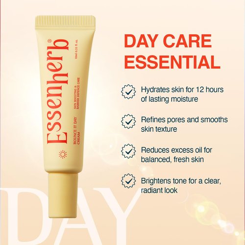 ESSENHERB Day to Night Routine Program, Travel Size Set Deep Hydration Day cream with Tocopherol(0.34fl oz)+Anti Wrinkle Night Cream with Retinol & Collagen(0.34fl oz), Vegan, Korean Skin Care