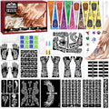 Temporary Tattoo Kit for Women Men Teens - 10 Colors, Waterproof & Safe