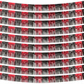 10 Feet Black and Red Foil Fringe Garland Party Decor - Set of 10