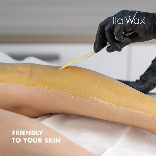 Italwax Top Line Argan Hard Wax Beads 1.65 lb (750 g) – Fast-Setting Transparent Jelly Wax Enriched with Argan Oil, Floral Scent, Strong Grip for Face & Underarms, Professional Use – Made in Italy