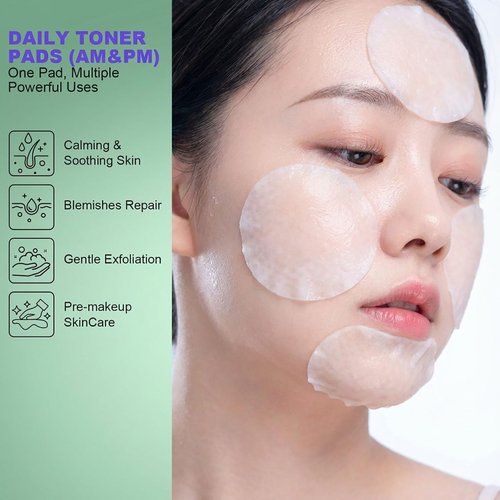 Madecassoside Toner Pads, Mild Exfoliating Pads, Calming Blemish Face Pad -Centella, Niacinamide, BHA Salicylic Acid for Soothe, Uneven Skin Tone, Dark Spots, Skincare 125 Pad Valentines Day