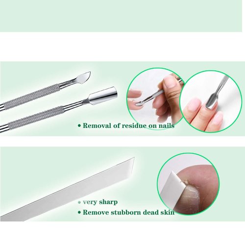 Geounzay 11 Piece Set Ingrown Toenail Pedicure Tool Kit, Stainless Steel Nail Care Treatment for Nail Correction, Polish Pain Relief