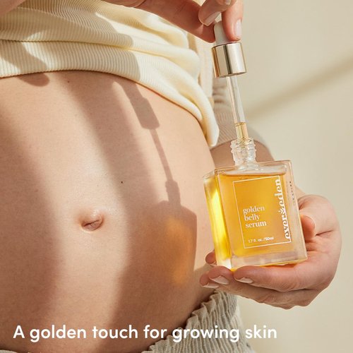 Evereden Golden Belly Serum - Clean & Vegan Pregnancy Oil | 1.7 fl oz Non-Toxic Stretch Mark Solution