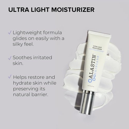 ALASTIN Skincare Ultra Light Daily Face Moisturizer - Hydrating Anti-Aging Cream (2 oz) | Boosts Collagen & Elastin Production