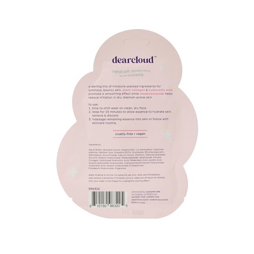 Dearcloud Beary Glowy Skin Deep Moisturizing Face Mask - Vegan Collagen & Hyaluronic Acid (3 Count)