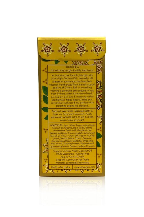 SPA CEYLON Virgin Coconut Overnight Care Hand Treatment - Travel Size Lotion for Dry Skin Repair