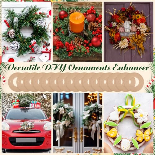 DIY Wreath Rings Bulk Set - 40 Pcs Cardboard Wreath Forms 7.87 Inch