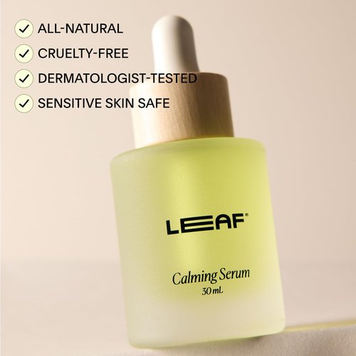 Leaf Shave | Leaf Calming Serum with Reusable Dropper - All-Natural Facial Oil to Soothe Irritation, Hydrate Skin, and Reduce Redness, Post-Dermaplaning Moisturizer - 1 fl oz