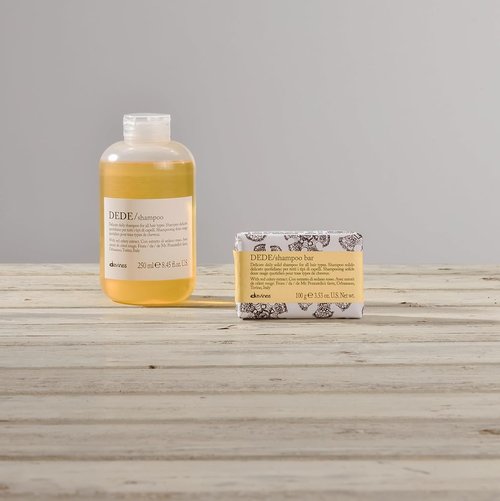 Davines DEDE Shampoo Bar - Compact Solid Texture for Medium & Fine Hair | Gently Cleanses & Adds Shine, 3.53 oz