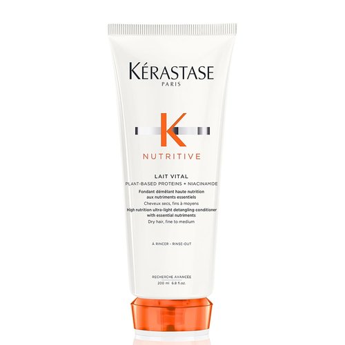 Kerastase Nutritive Lait Vital Hydrating Conditioner - Nourishes Fine to Medium Dry Hair | Plant-Based Proteins & Niacinamide