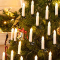 48ft Connectable Flameless Christmas Candle Lights - Warm White, Steady On, 50 LED