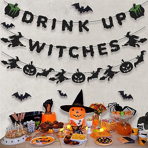 Halloween Decorations Banner and Bat Garland for Party Indoor Decor