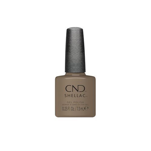 CND Shellac Gel Nail Polish - Long-Lasting Gray Color with Curve-Hugging Brush | 0.25 Fl Oz
