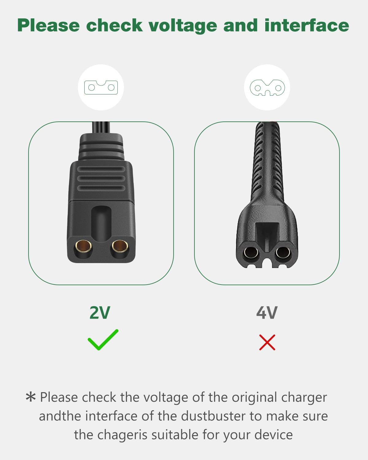 Wahl 2V Charger - Compatible Power Cord for Shaver & Trimmer 8061, 8163, 8786 | 5.9ft Length