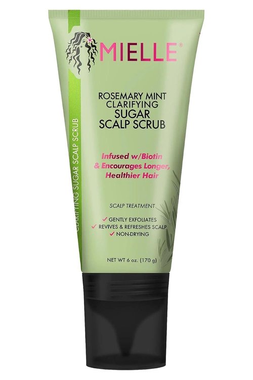 Mielle Organics Rosemary & Mint Scalp Scrub - Gentle Exfoliating Pre-Shampoo Treatment for Dry Scalp - 6 Fl Oz