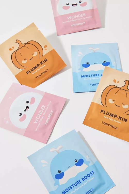 TONYMOLY Hydrogel Eye Mask Set - 6 Assorted Masks for Fine Lines, Dark Circles & Moisturizing | Collagen & Hyaluronic Acid