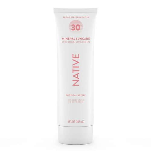 Native Tropical Breeze Sunscreen - SPF 30 Broad Spectrum Protection | 5 oz Lightweight Formula