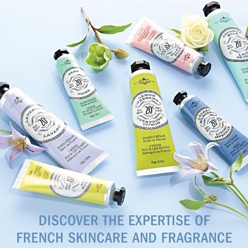 La Chatelaine Hand Cream Trio Tin, Gifts for Mom, Natural Hand Lotion Gift Set, Made in France 20% Organic Shea Butter (Gardenia, Cinnamon Orange, Passion Fruit or Orange, Oud Rose) 3 x 1 fl. oz