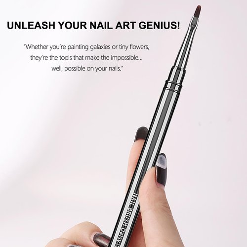 HYWWPFLAY 3Pcs Nail Art Brushes Set for Flower Petal Butterfly Drawing, 3D Gel Acrylic Nail Brush, Fine Liner Nails Design Tool, Professional Watercolor Painting Pen for Manicure DIY Salon