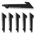 OUTDOOR EDGE RazorSafe 3" Black Utility with Serrations - 6 Pack of Black EDC Utility Blades, Compatible 3" Razor Blade Knives, Perfect for Work & Everyday Carry