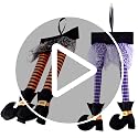 Halloween Witch Legs Decor - Plush Witch Legs with Shoes for Wreaths & Car Trunk Decorations
