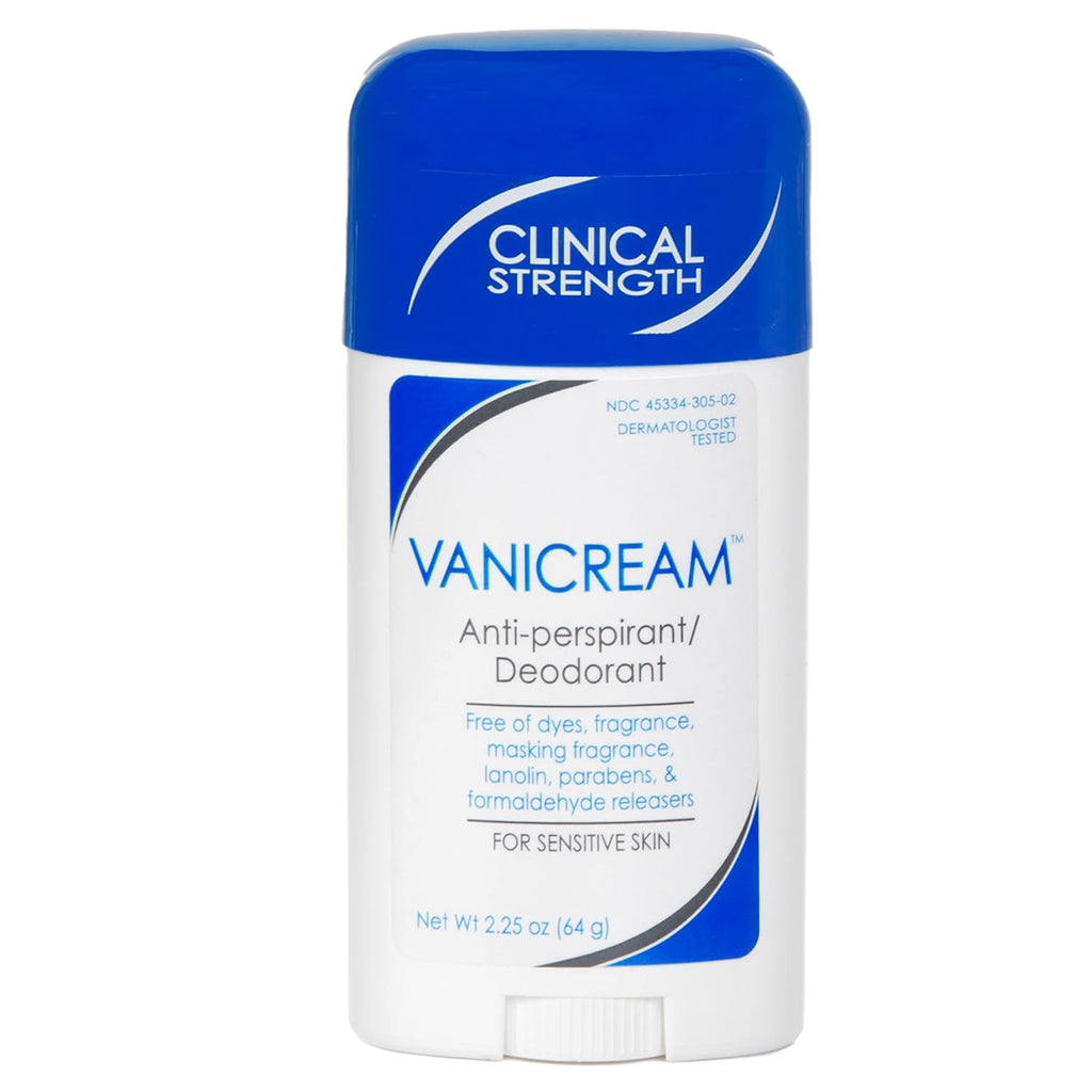 Vanicream Anti-Perspirant Deodorant - Clinical-Strength 24-Hour Protection for Sensitive Skin - 2.25 oz - Unscented