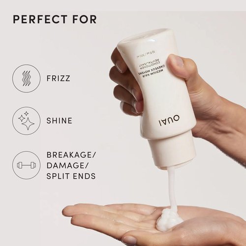 OUAI Medium Conditioner - Hydrating Coconut Oil & Babassu Oil Formula - Strengthens & Adds Shine | Travel Size (3 Oz)
