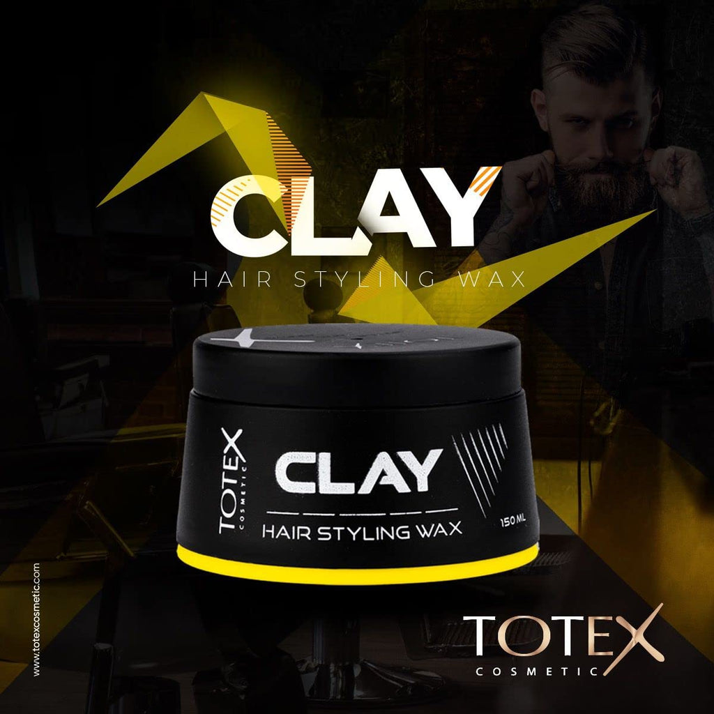 Totex Hair Styling Clay Wax - Natural Matte Finish for Messy Look | Unisex, 150 ml