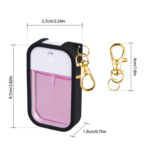 VANEST Silicone Case Compatible with Touchland Hand Sanitizer Spray, Protective Case with Keychain for Power Mist and Glow Mist 1 fl oz, Hand Sanitizer Spray Accessory (Colourful 2, 3 Pack)