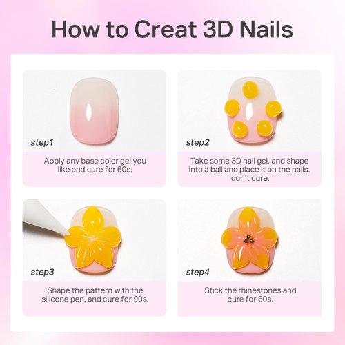 MIZHSE 12 Colors 3D Nail Gel Set, Non-Sticky Sculpting Gel for Nail Art Painting Molding Gels with Sculpture Pen Soak Off U V Sculpting Gels for Home DIY Salon Manicure