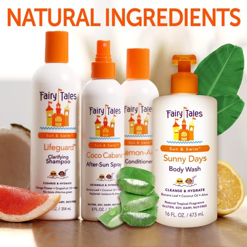Fairy Tales Chlorine Removal Body Wash - Gentle After Swim Cleanser for All Ages | 16oz Pump