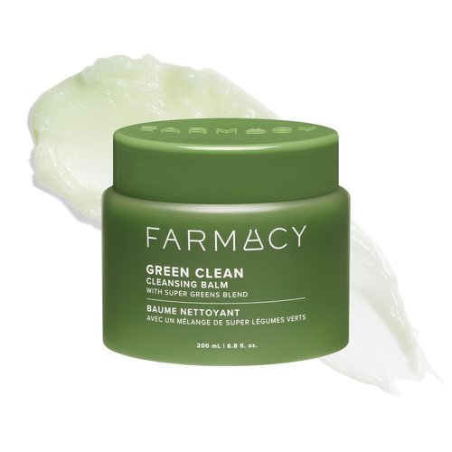 Farmacy Green Clean Makeup Remover Balm - Waterproof Oil Cleanser for Face | Hydrates & Softens Skin with Super Greens & Papaya (200ml)