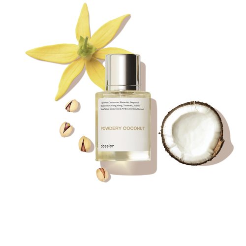 Dossier - Powdery Coconut Perfume | Inspired by T. Ford Soleil Blanc | 1.7 Fl Oz (50ml) | Vegan & Paraben Free