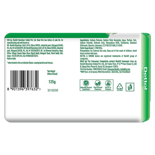 Dettol Original Germ Protection Bathing Soap bar, 150gm (Pack of 5)