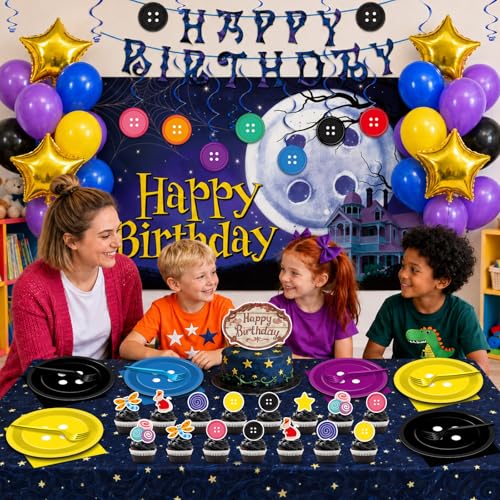 Horror Birthday Party Decorations Set with Plates Balloons Banner and More