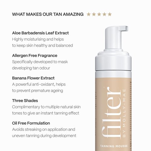 Molly-Mae Self Tanner Mousse - Fast Drying, Streak-Free Formula for a Natural Medium Glow | 6.7oz