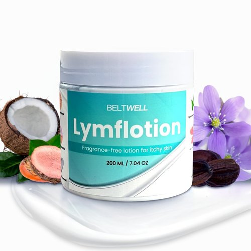 Beltwell® Lymflotion Non-Greasy Moisturizer for Dry & Sensitive Skin Relief – Fragrance Free Anti-Itch Lotion for Itchy Skin, Lymphedema, Diabetes, Eczema, Cracked Feet & Arms – 200ml